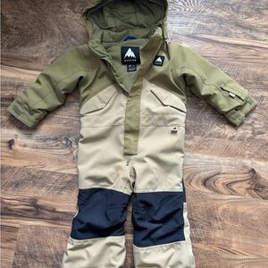 Burton Kids' Olive and Beige Snowsuit